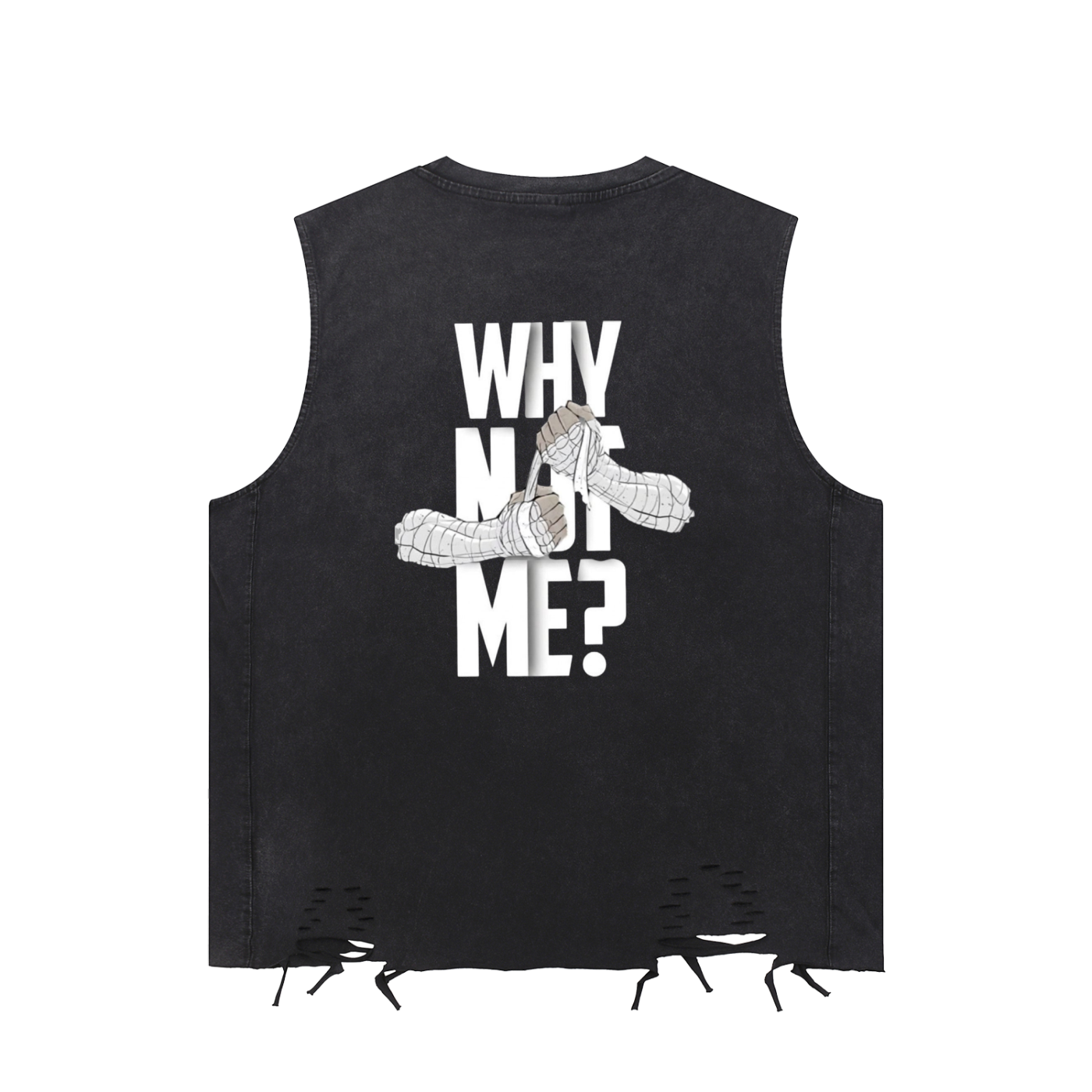 Snow Washed Raw-Hem Tank Top