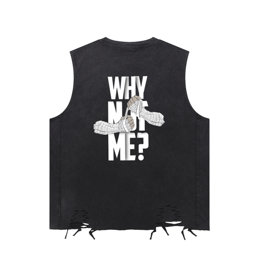 Snow Washed Raw-Hem Tank Top