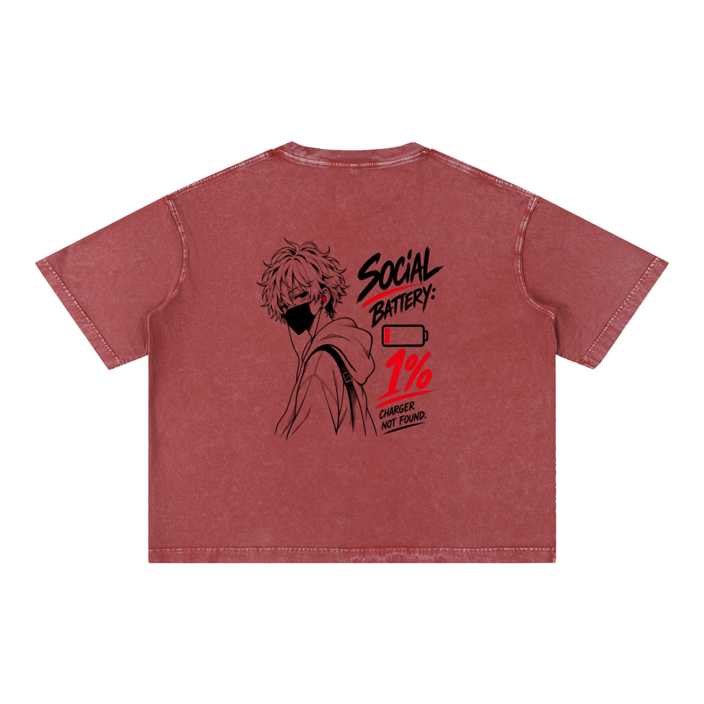 Mineral Wash Boxy Cotton T-Shirt