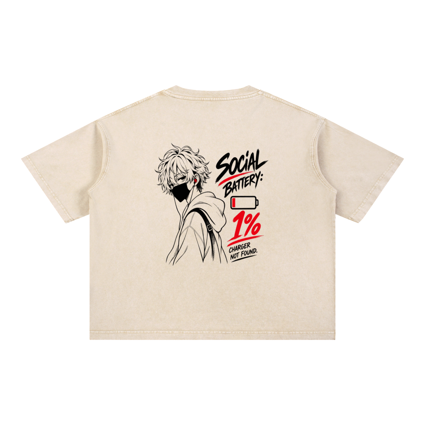 Mineral Wash Boxy Cotton T-Shirt