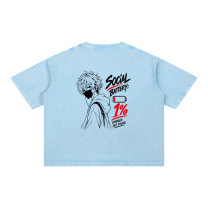 Mineral Wash Boxy Cotton T-Shirt