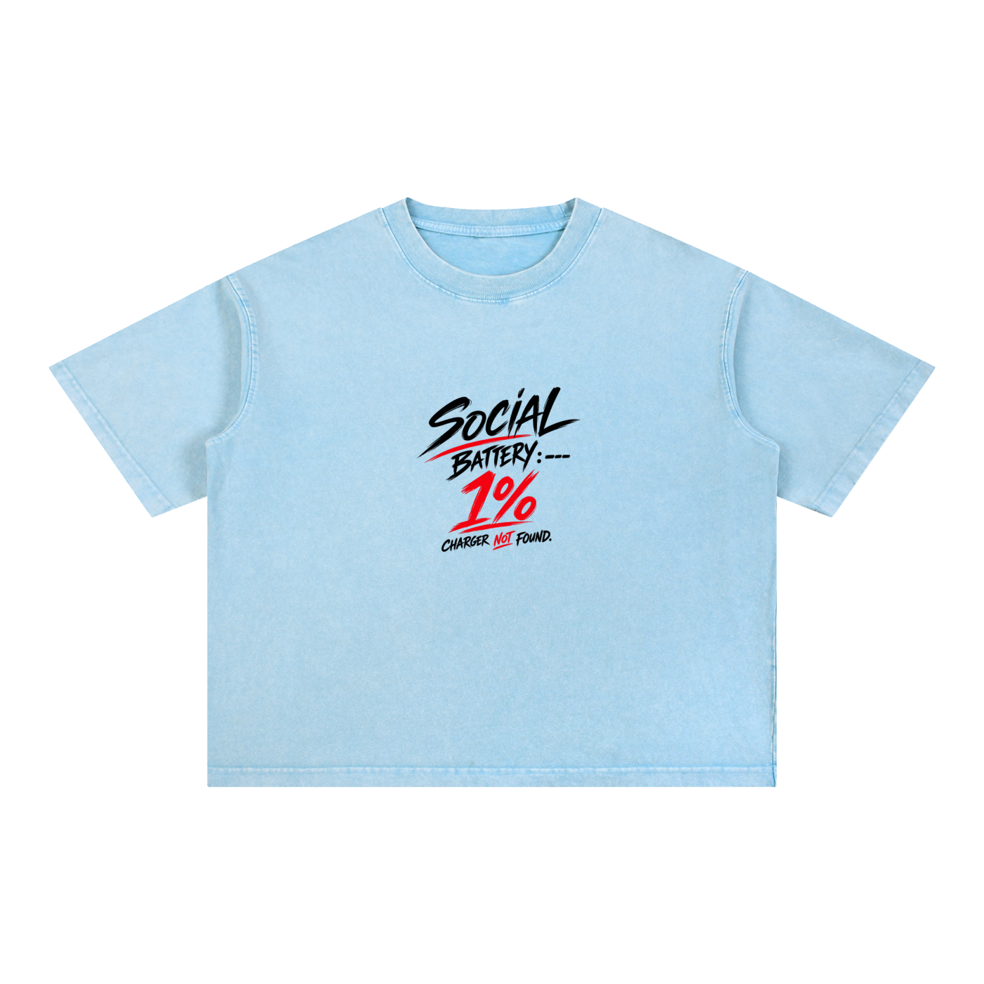 Mineral Wash Boxy Cotton T-Shirt