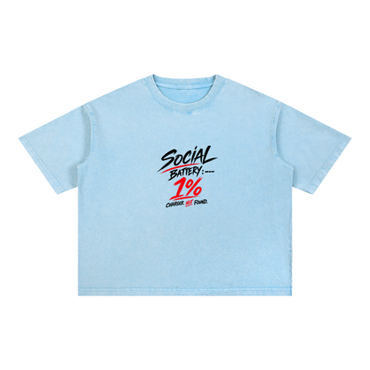 Mineral Wash Boxy Cotton T-Shirt