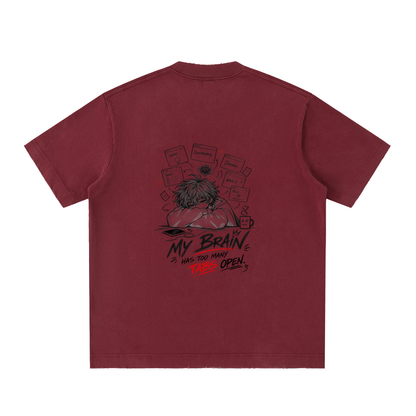 Heavyweight Vintage Washed Frayed T-Shirt