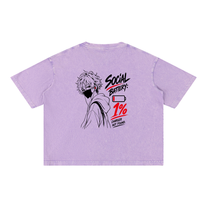 Mineral Wash Boxy Cotton T-Shirt