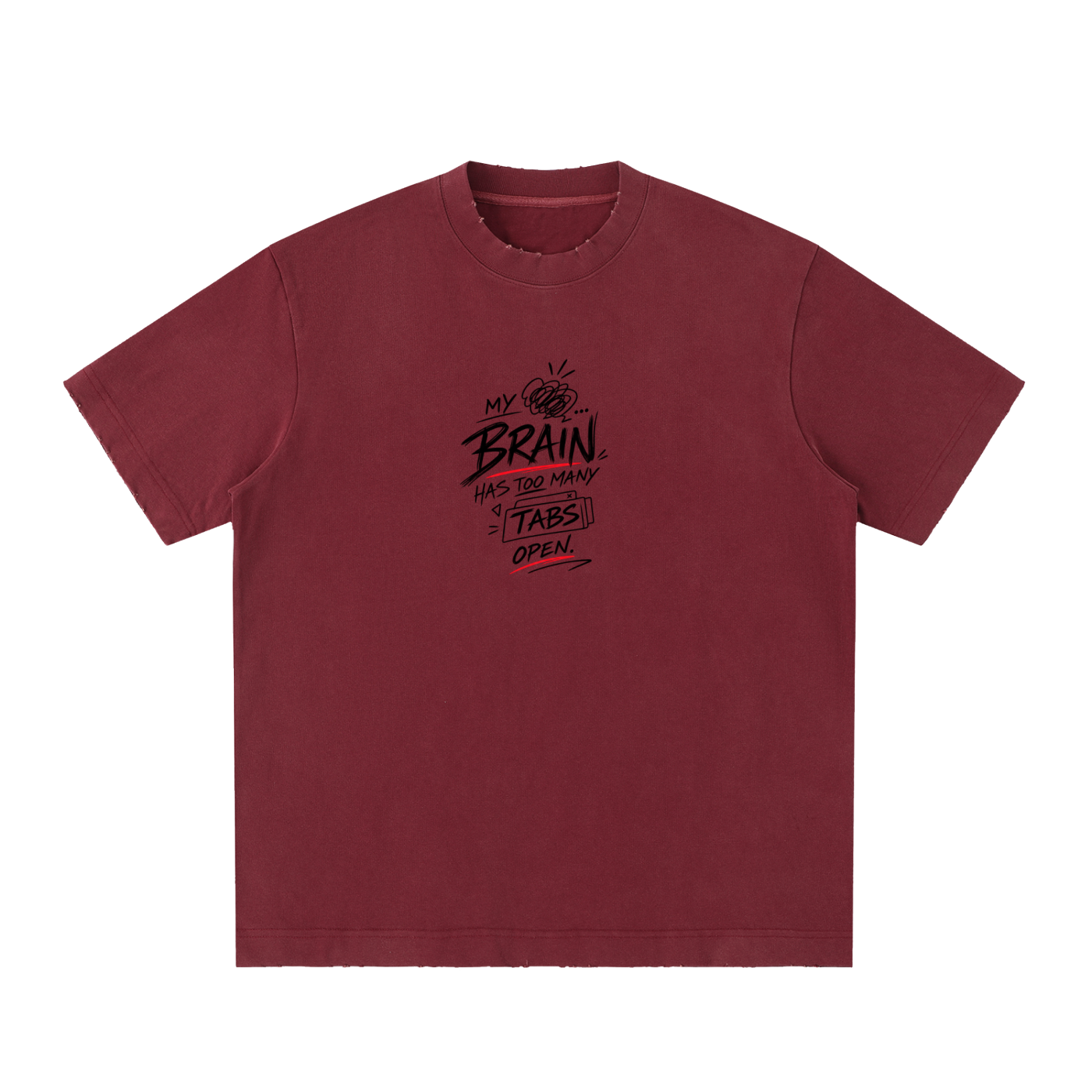 Heavyweight Vintage Washed Frayed T-Shirt