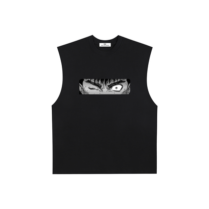 Raw Edge Cotton Tank Top