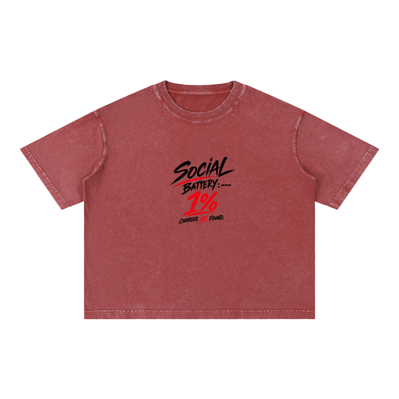 Mineral Wash Boxy Cotton T-Shirt