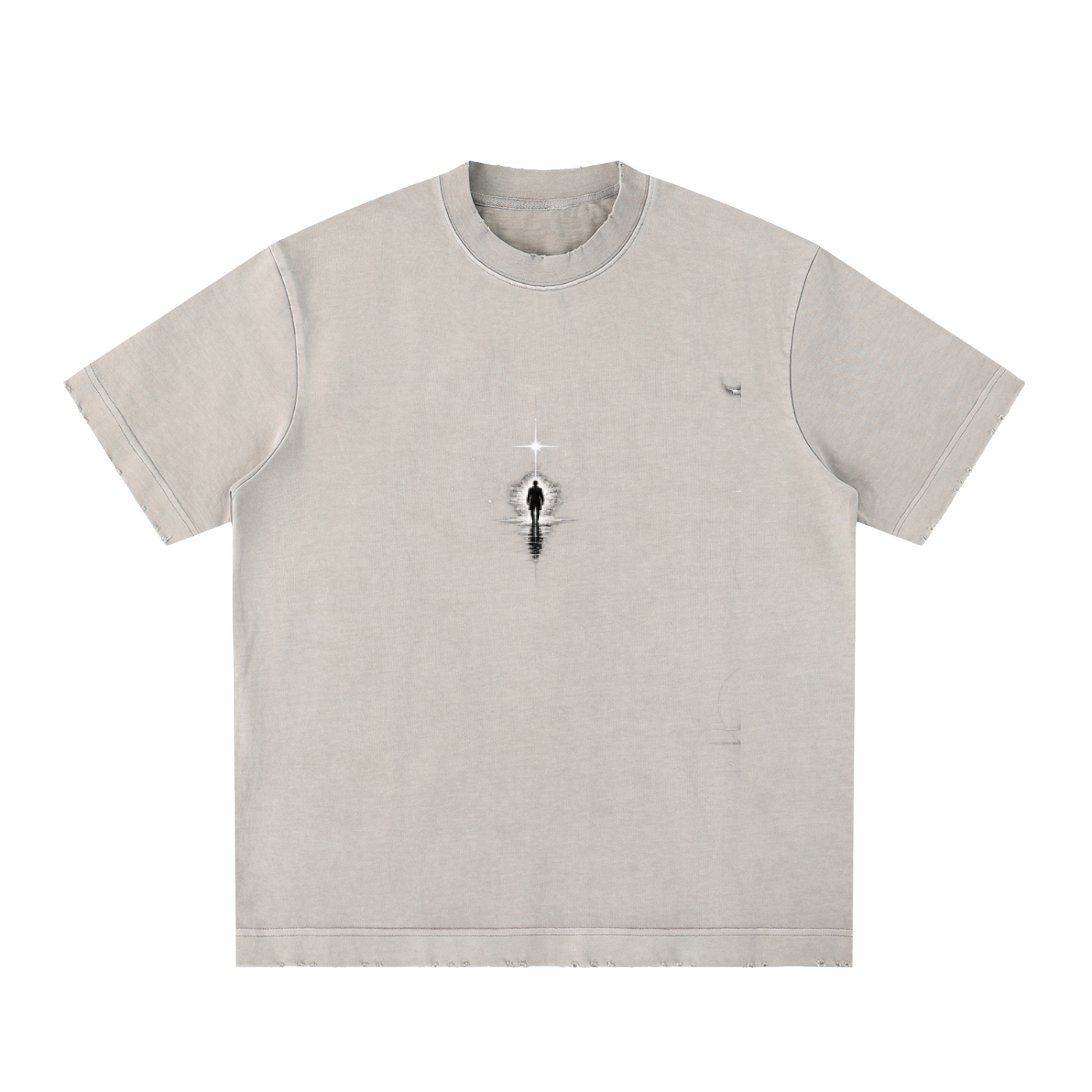 Heavyweight Vintage Washed Frayed T-Shirt