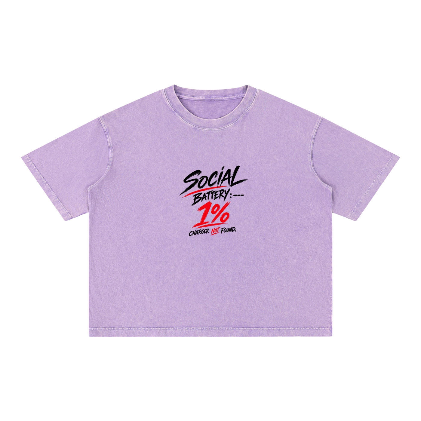 Mineral Wash Boxy Cotton T-Shirt