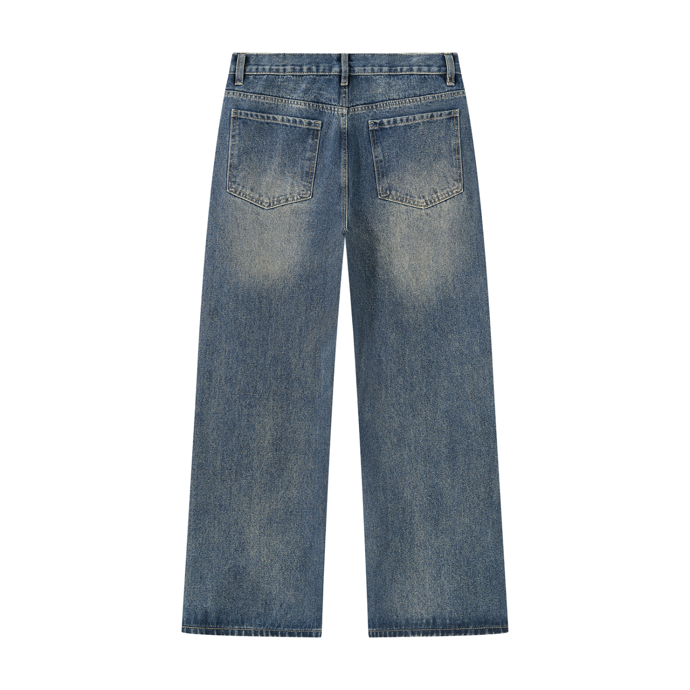 Men’s Vintage Wash Straight Leg Denim Jeans