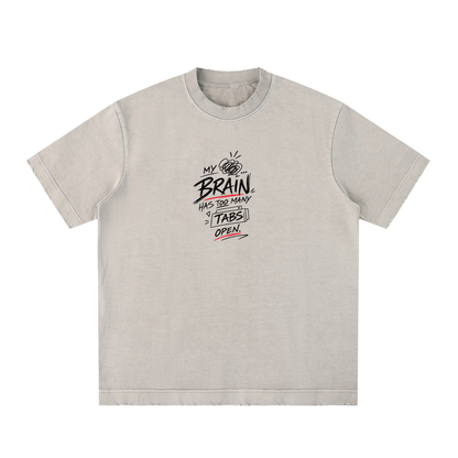 Heavyweight Vintage Washed Frayed T-Shirt